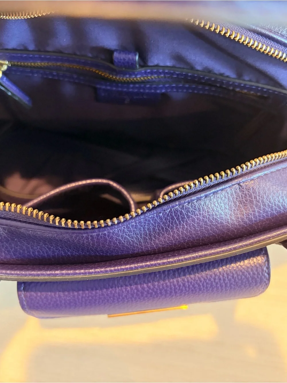 3.1 Phillip Lim for Target Deep Purple Top-Handle Satchel with Gold Hardware